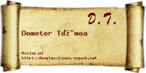Demeter Tímea névjegykártya